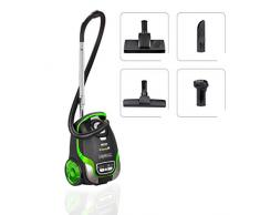 PM Company MPM MOD-32 - Aspirapolvere a Slitta 4,5 l, Silenzioso, Vari Accessori, Pannello di Controllo LED, Cavo 7 m, 5 Sacchetti, filtraggio in 3 Fasi, HEPA 13, 600 W, Verde