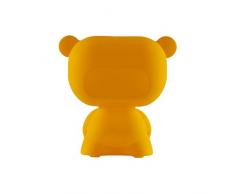 Lampada da tavolo PURE arancione H. 45 cm a forma di simpatico orsetto in versione luminoso – Accessorio ideale per Bambini e gli appassionati di Videogames - Slide - Illuminazione da interni – in Polietilene - Design – 100% Made in Italy