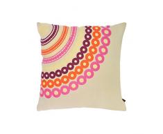 ZONS Cuscino Decorativo con Ricamo sfoderabile 45Â x 45Â cm + Imbottitura 4Â Colori (Beige)