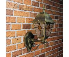 Antico lampada da parete lampada da parete con vetro in stile Tiffany aufwaerts E27Â 230Â V illuminazione esterno giardino cortile
