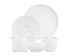 Seltmann Weiden 001.737478 Fashion - Servizio da tè in porcellana dura, 20 pezzi, colore: Bianco