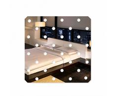FLEXISTYLE - Specchio Decorativo a Pois con Decorazione Moderna, 3 mm di Acrilico, per Soggiorno, Camera da Letto, corridoio, infrangibile, Decorazione Fai da Te, Argento