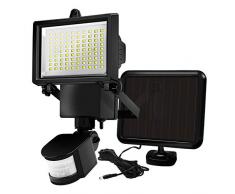 Lumi Jardin COOPER BLACK Illuminazione Solare da Esterno Alluminio 10W, alluminio ABS, Nero 10W 7.4V