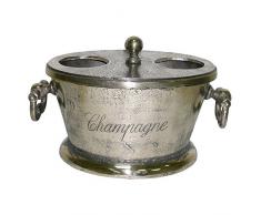 Better & Best portabottiglie a 2Â Bottiglie di Champagne, Alluminio, Argento, 41Â x 24,5Â x 23,5Â cm