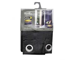 DOUCEUR DINTERIEUR Homea Tenda con Occhielli Oscurante in Velluto Paleo, Nero, Noir