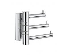 Smedbo Piscina Swing Arm Triple Hook, Argento