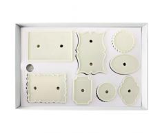 jem 107P013 Set di Tagliapasta per Creare Placche, Bianco, 17 unitÃ 