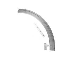 Gardinia Arco per Binario per Tende Via Destro, Aluminum, Alluminio, Bianco, 20 x 20 cm