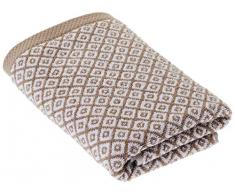 Lasa Home tovaglioli 50Â x 100, Collezione Shibori, Motivi Mosaic, Cotone, Marrone, 50Â x 100Â x 1Â cm