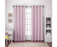 Exclusive Home Tende Bambini Strutturato Tessuto Oscurante con Occhielli Tenda della Finestra Pannello Coppia, Bubble Gum Pink, 52Â x 96Â cm, Pezzi