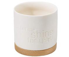 Spaas Portacandele in Porcellana per lumini (Maxi), Bianco, D 91 mm x H 95 mm