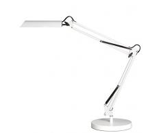 Unilux 400093839 Lampada Swingo LED da Tavolo a LED 11 W, Moderna, 3 Livelli Dimmerabili di Luminosità con Controllo Touch, per Cameretta, Ufficio, Scrivania, Colore Bianco