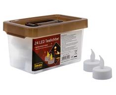 24 candele LED in scatola di plastica, candele elettriche con luce tremolante, batterie incluse, decorazione per matrimoni, feste, Natale, Pasqua, come luce datmosfera