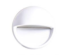 Faretto Segnapasso LED a Montaggio Superficiale Rotondo 3W, per Esterno Bianco Luce Naturale 4000K