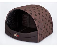 Hobbydog Prompter letto per cani, taglia 2, colore: marrone chiaro con zampe stampa