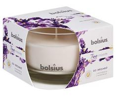 Bolsius Candela Profumata in Vetro 63/90 mm Medium, Colore Bianco, Fragranza So Relaxed (Lavanda e Camomilla), True Moods