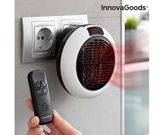 InnovaGoods - Riscaldatore in Ceramica con Telecomando, 600 W, Bianco, 15,0 x 15,0 x 12,0