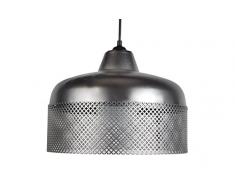 Tosel 15548 Trog guaina, Lampada a sospensione in lamiera traforata, in acciaio, finitura epossidica antracite, 310 x 900 mm