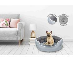 Sogni e Capricci Pets Cuccia Enjoy, Poliestere, Chiaro/Grigio Scuro, 48 x 42 x 16 cm