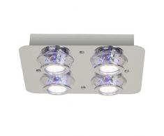 Brilliant AG g94410/15Â Kelly Plafoniera LED a 4Â luci metallo/plastica 3Â W Integrated cromo