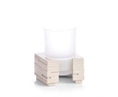 Zeller Portaspazzolino Ardesia in poliresina, Beige, ca. 8 x 8 x 11, 5 cm