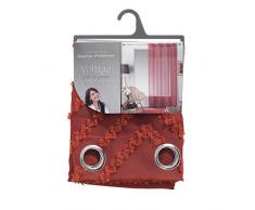 Douceur dIntÃ©rieur Tenda con Occhielli, 140 x 240 cm, Vela Sabbia, Fili Tagliati, Sahara, Top Terracotta