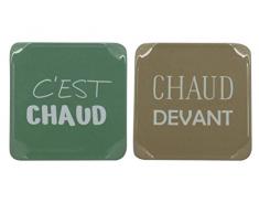 TheKitchenette 6317156 - Sottopiatto Quadrato, in melamina, 19 x 10 x 1 cm, Colore: Tortora