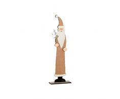 Mopec NW510 - Babbo Natale Decorativo in Legno, Grande, 32 cm, Multicolore