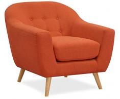 Lo+DeModa Poltrona da salotto in gommapiuma Coushto colore arancione 86x83x20 cm