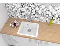 respekta Lavandino, 60% Materiale Composito di minerali e Fibre di Vetro, 40% Resina, Bianco, 50x44 cm