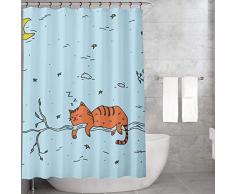 Bonamaison Tende da Doccia, Poliestere, Multicolore, 155x220 cm