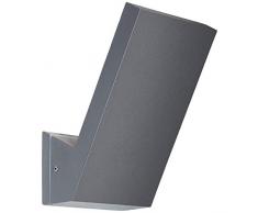 AEG Zaneta - Lampada da parete per esterni, in alluminio, vetro, 9 W, colore: Antracite