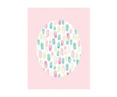 Komar - Quadro da Parete con Motivo a Rose Shelly, per Soggiorno, Camera da Letto, Decorazione, Stampa Artistica, Disponibile in 3 Misure, Rosa, GrÃ¼n, WeiÃ, P037C-40x50