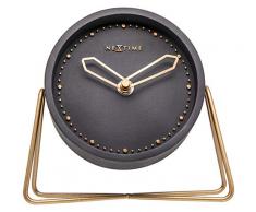 NEXTIME 5204zw Cross Tavolo Orologio Polyresin Nero 15,5Â x 17,5Â x 5Â cm