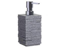 Dcasa Dispenser di Sapone e Sapone per Bagno, Accessori per Vasca da Bagno, Decorazione per la casa, Unisex Adulto 7x7x17 cm Grigio