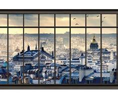 Scenolia Tappezzeria Poster panoramico tetti di Parigi 4Â x 2,70Â m | Decorativo e Foto Parete XXL qualitÃ HD
