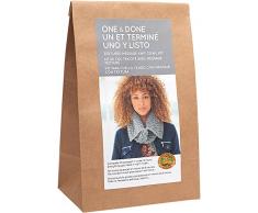 Lion Brand Yarn Company One e Fare Kit Strutturato Messaggio Knit Cowl, Acrilico, Strutturato Messaggio Knight Camino, 17.78Â x 11.43Â x 26.67Â cm