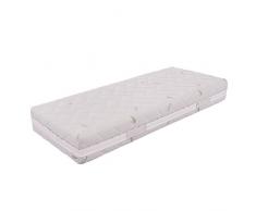 Miasuite - Materasso fuori misura Singolo in Memory Foam e Lattice 80x200 alto 25 Cm con rivestimento Aloe Vera anallergico ed antiacaro con fascia 3Space Traspirante, materasso sfoderabile con memory foam da 4 cm, waterfoam da