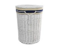 dvier swwk 39wrd della c cesto della biancheria, cestino, bianco, 46Â x 46Â x 62Â cm