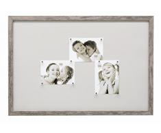 Deknudt Frames S45RH7 M 40 x 60 lavagna magnetica grigio di legno
