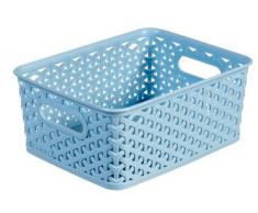 CURVER Kids 207100 - Contenitore impilabile in Polipropilene, Effetto Rattan, Misura Piccola