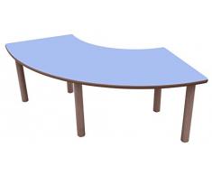 Mobeduc Tavolo per bambini A 1/4 di anello, in legno 140 x 65 cm, talla 0 Haya y azul lavanda