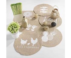 Il giardino delle cicale Indila Set di tavolo, Vimini, senza, 45Â x 30Â cm