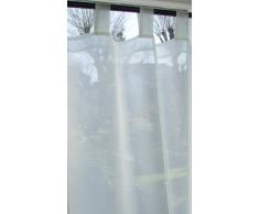 Just Contempo - Tenda a Pannello in Voile, Tinta Unita, fermatende Incluso, 147,5 cm, Panello 147 x 183 cm, Avorio