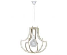 Homemania HOMAX_4414 Lampada a Sospensione Tigris Legno in Metallo, Legno, 45 x 45 x 90 cm