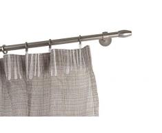 InCasa Bastone per Tende à 20 mm, L. 280 cm in Acciaio Satinato - Completo