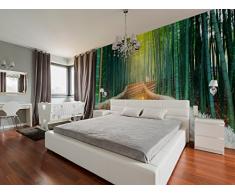 Adesivo da Parete in Vinile con Motivo Zen Foresta in bambÃ¹ â Fotomurale Decorativo â Vinile Decorativo â Diverse Misure 200 x 150 cm â Decorazione Sala da Pranzo, Salone â Design Elegante