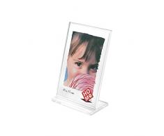 HOME 9015415 Set 6 Portafoto Plastica Acrilico Verticale 10X15 Arredo E Decorazioni Casa