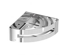 INDA, AV131FAL Cestino Portaoggetti Angolare Sganciabile, Acciaio Inox, Lucido, 20 x 20 x 6 cm