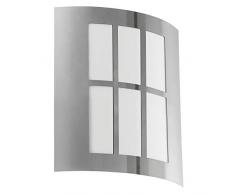Eglo 94212 Applique Led, Acciaio Inox e Plastica, Bianco